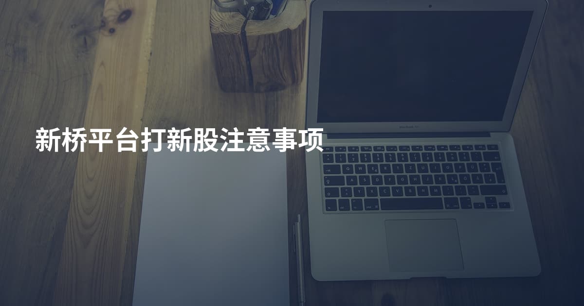 新桥平台打新股注意事项