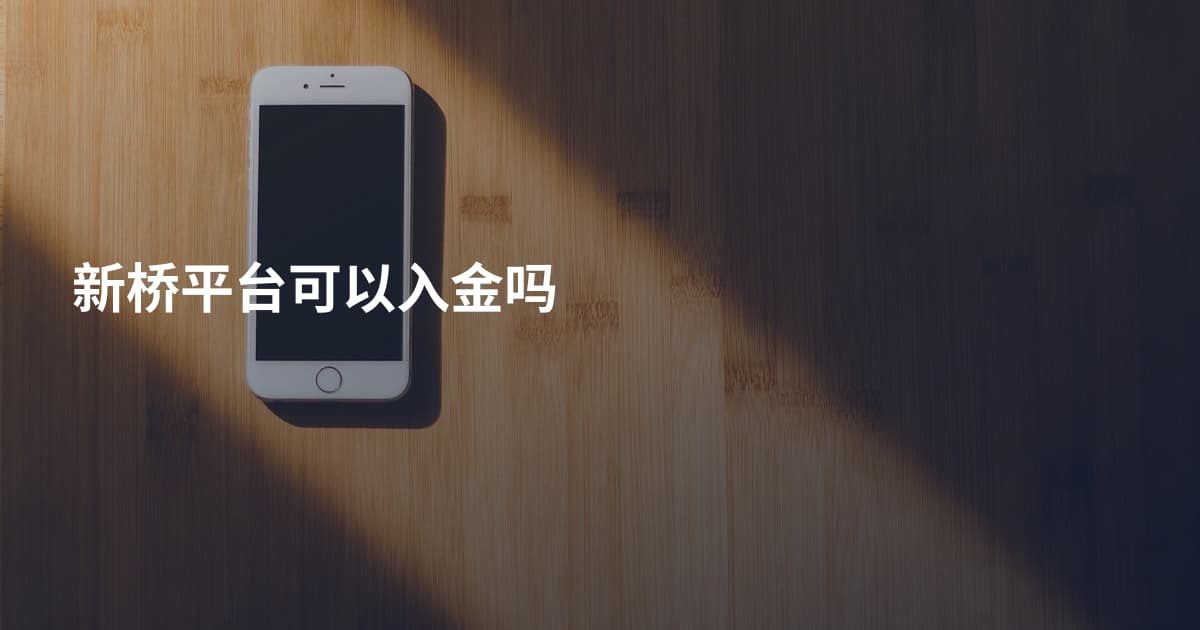新桥平台可以入金吗