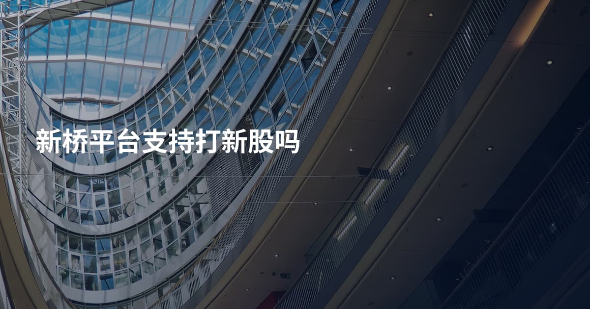新桥平台支持打新股吗