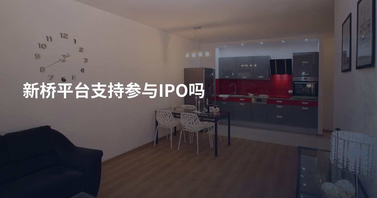 新桥平台支持参与IPO吗