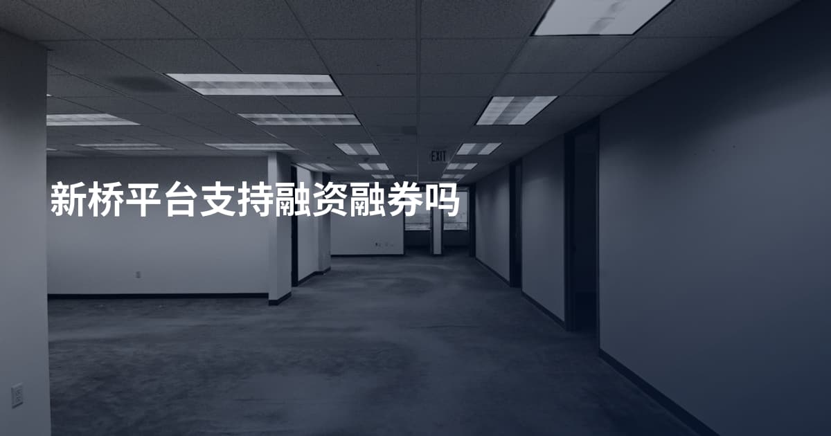 新桥平台支持融资融券吗