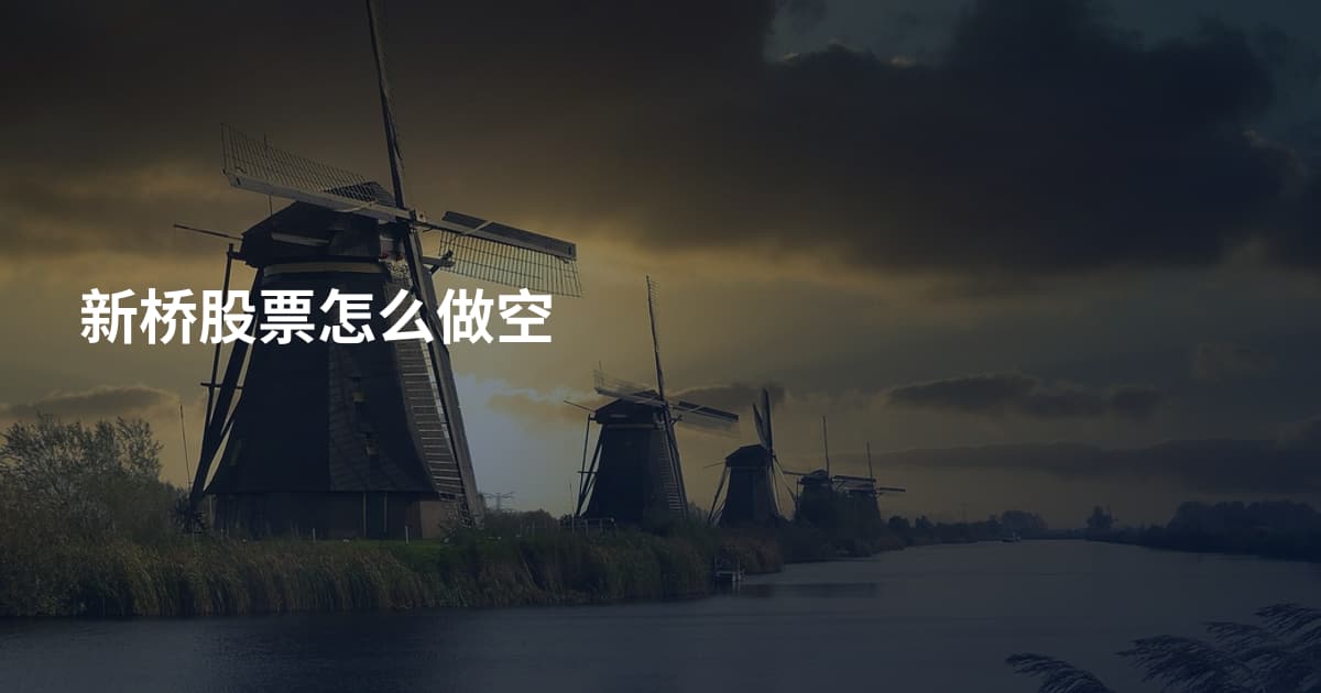 新桥股票怎么做空