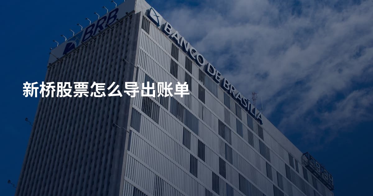 新桥股票怎么导出账单