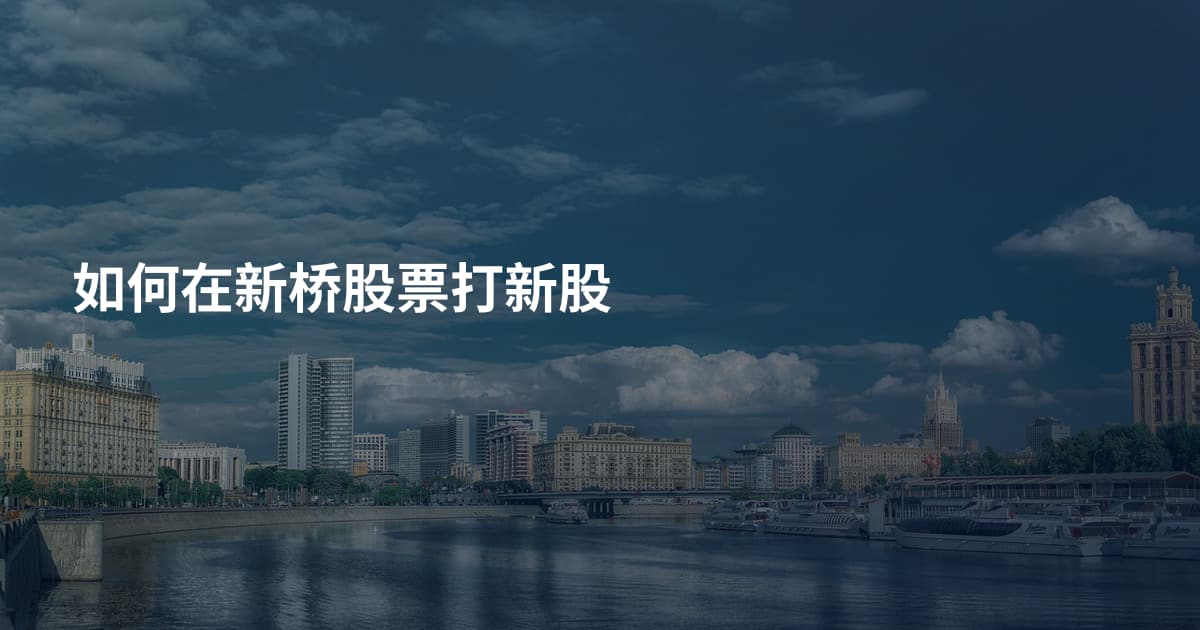 如何在新桥股票打新股