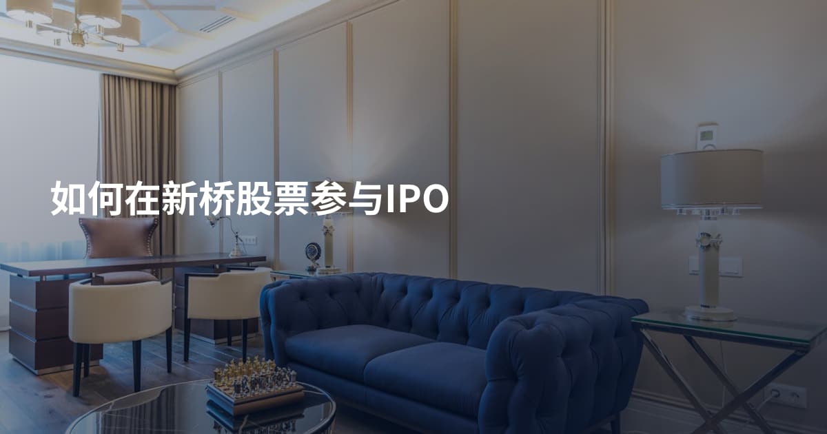 如何在新桥股票参与IPO