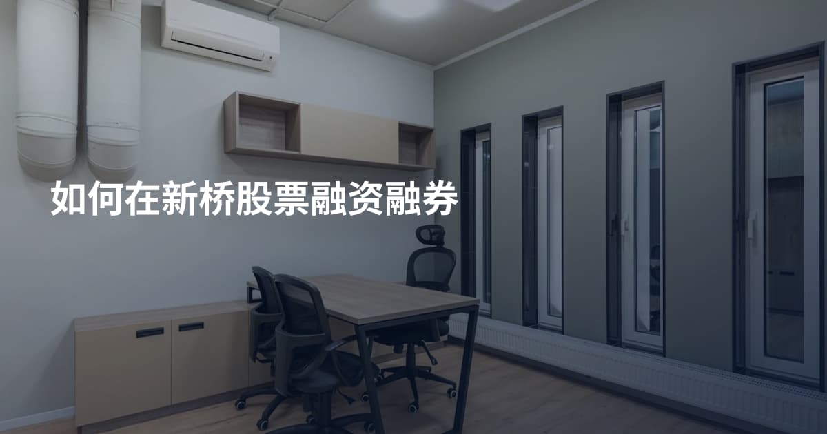 如何在新桥股票融资融券