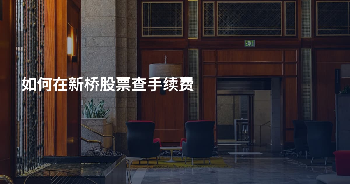 如何在新桥股票查手续费