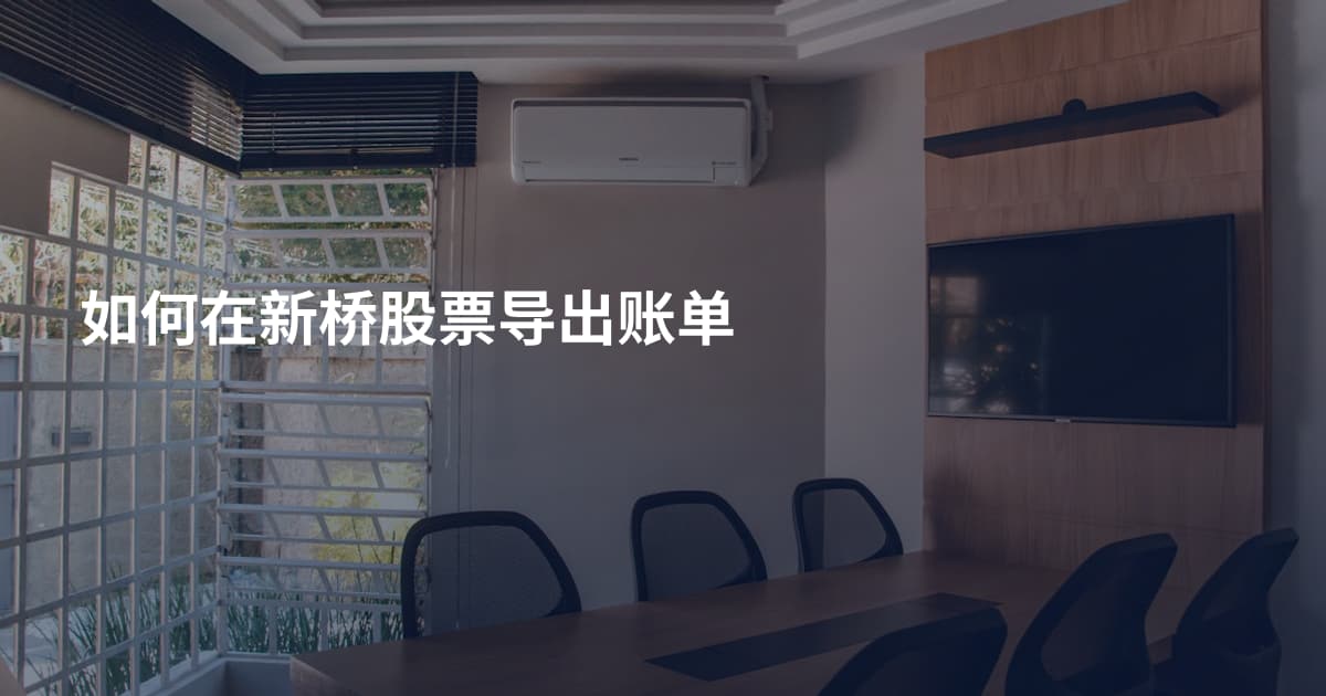 如何在新桥股票导出账单