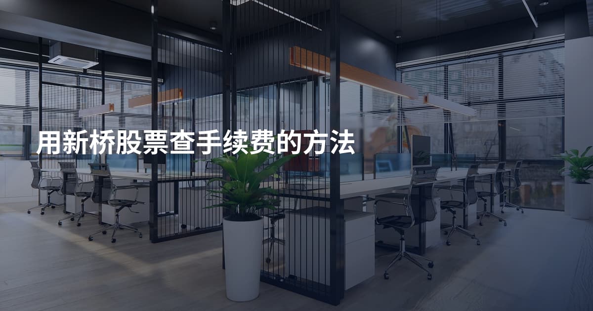 用新桥股票查手续费的方法