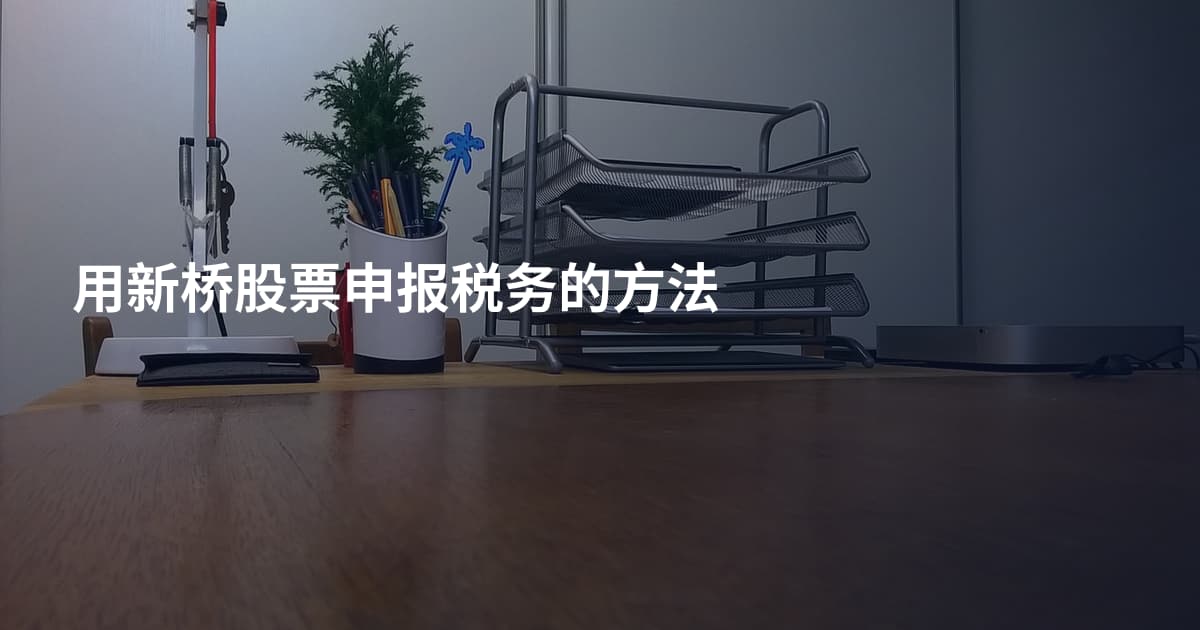 用新桥股票申报税务的方法