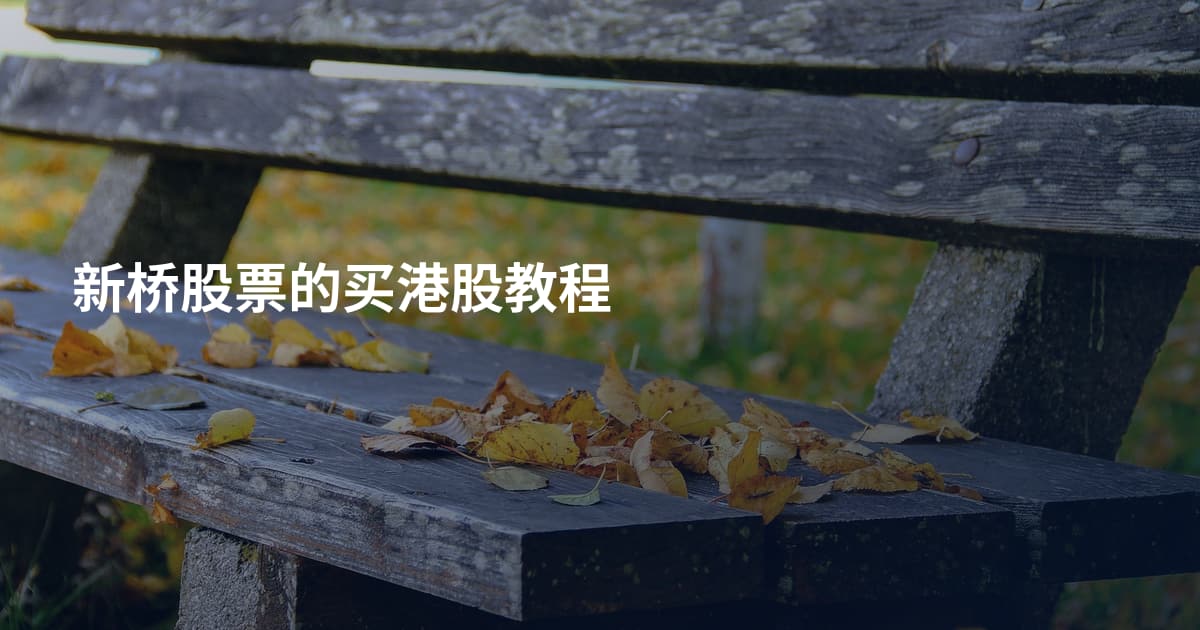 新桥股票的买港股教程