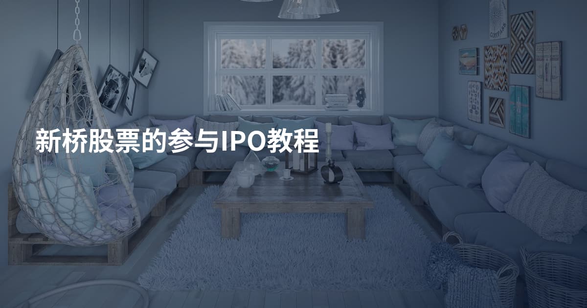 新桥股票的参与IPO教程