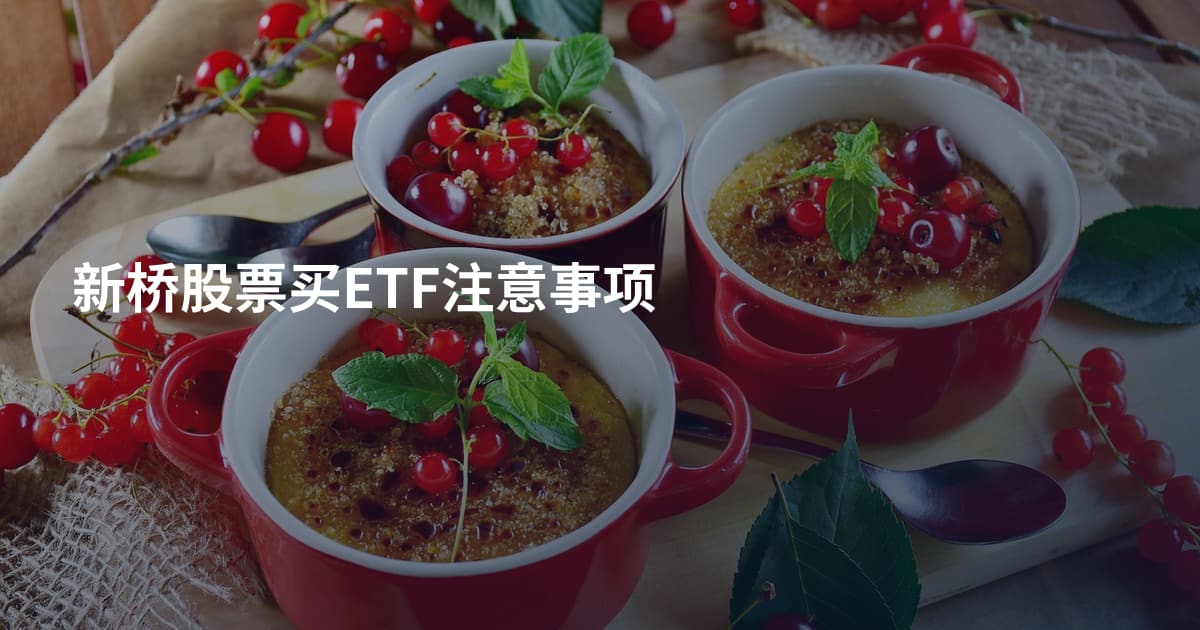 新桥股票买ETF注意事项