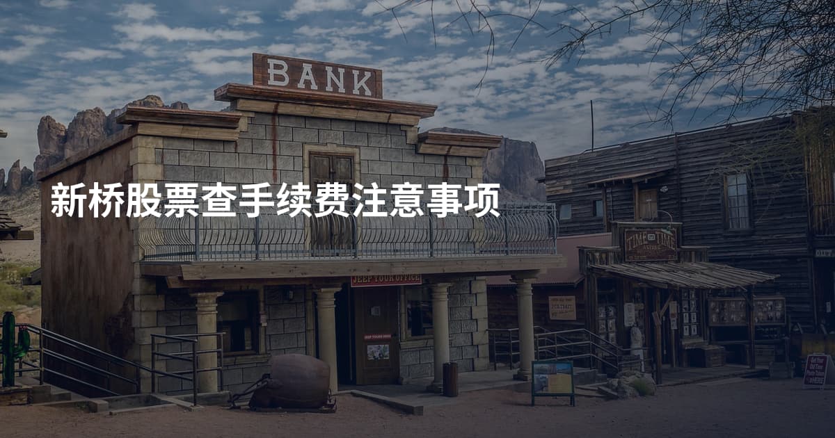 新桥股票查手续费注意事项