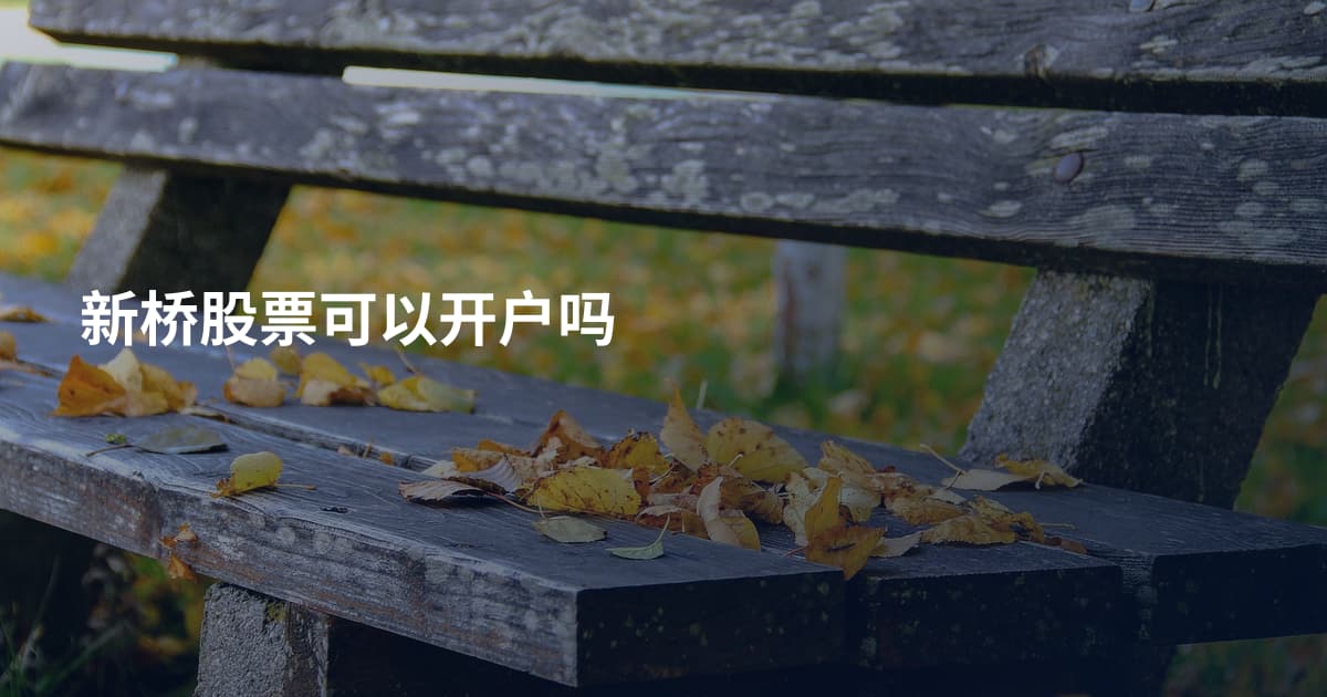 新桥股票可以开户吗
