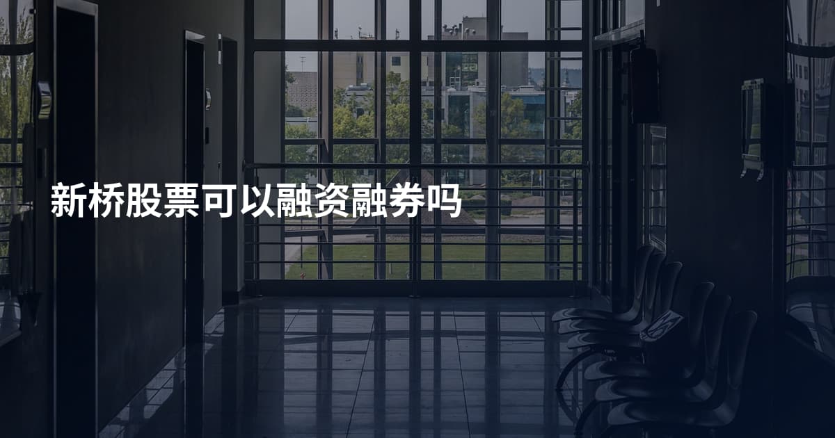 新桥股票可以融资融券吗