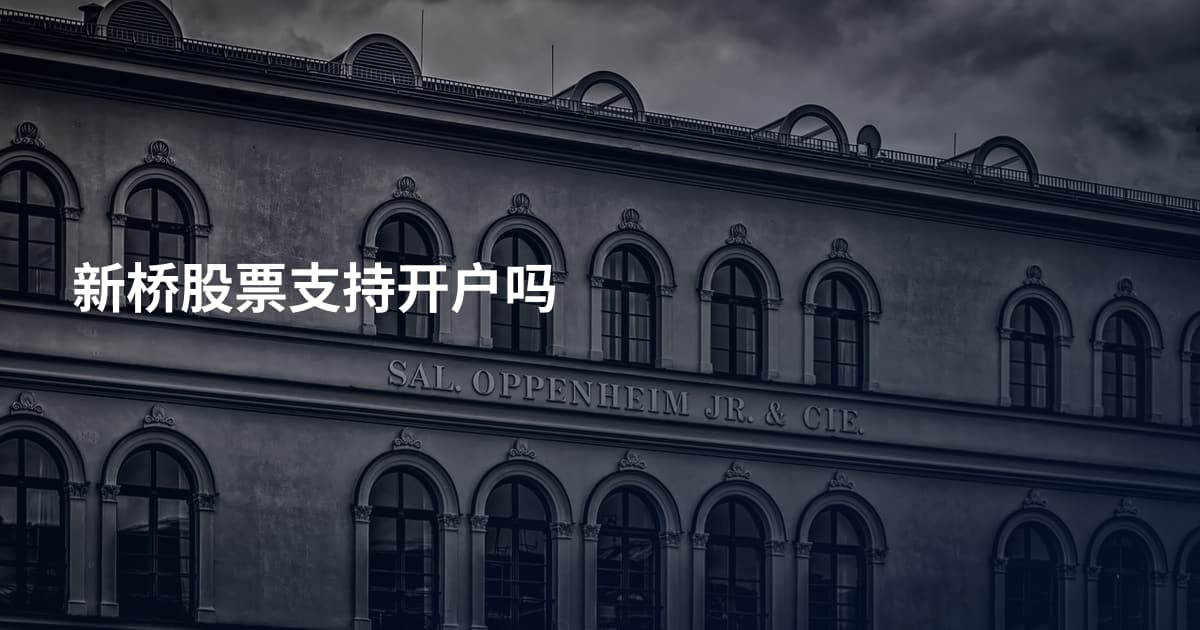 新桥股票支持开户吗