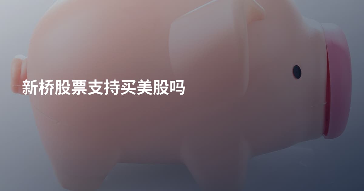 新桥股票支持买美股吗