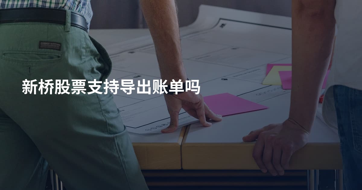 新桥股票支持导出账单吗