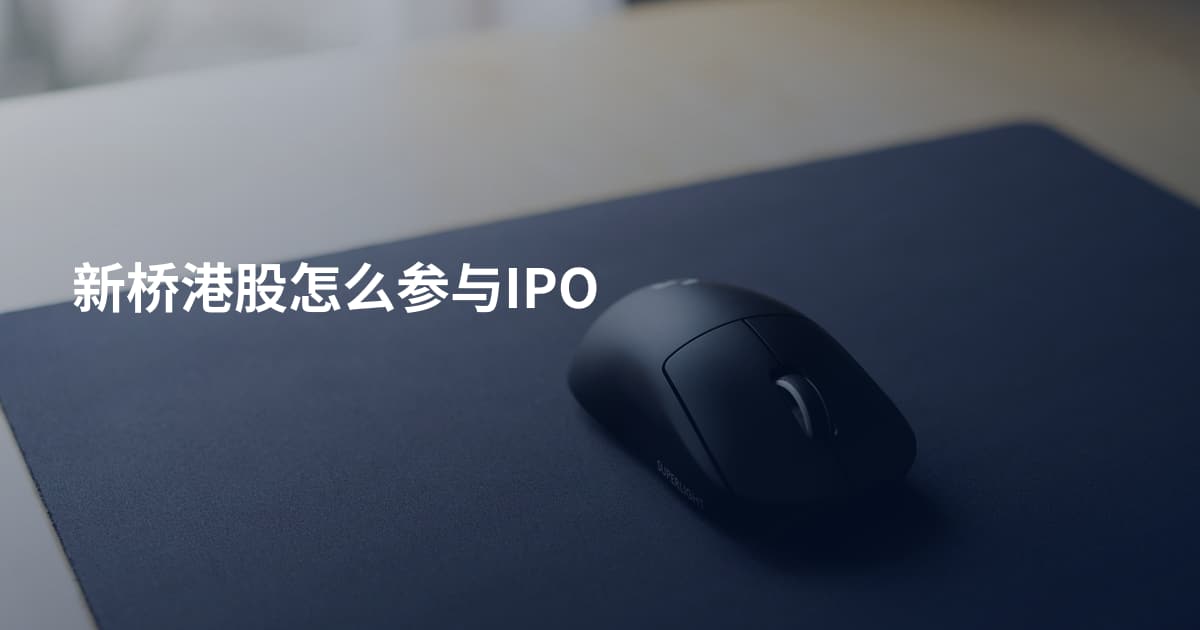 新桥港股怎么参与IPO