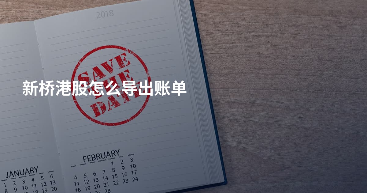 新桥港股怎么导出账单