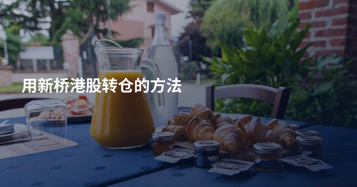 用新桥港股转仓的方法