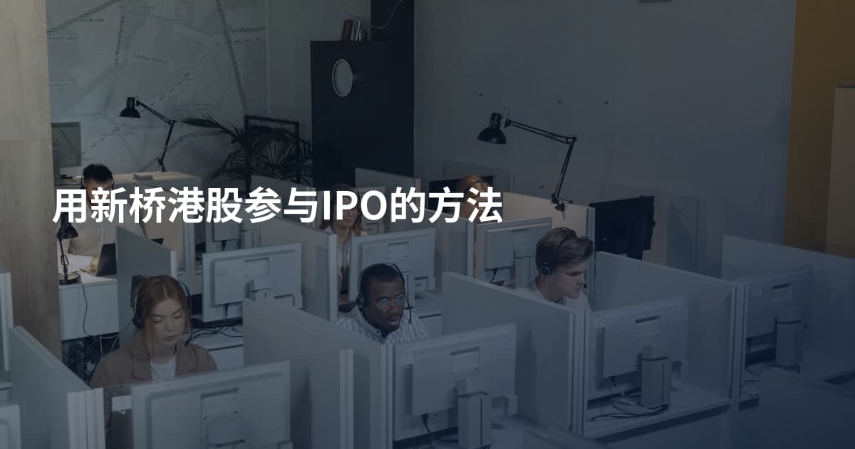 用新桥港股参与IPO的方法