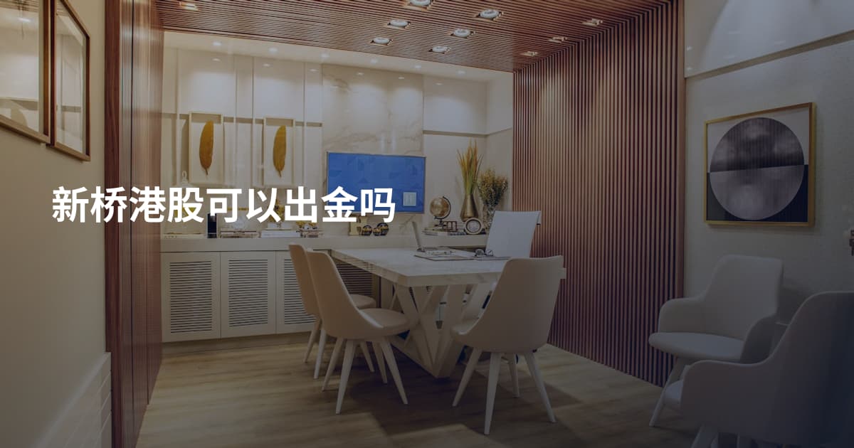 新桥港股可以出金吗