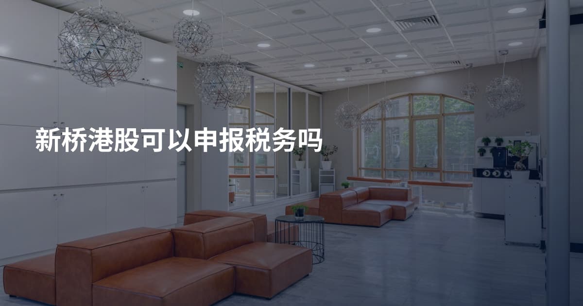 新桥港股可以申报税务吗