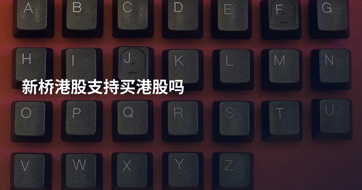 新桥港股支持买港股吗