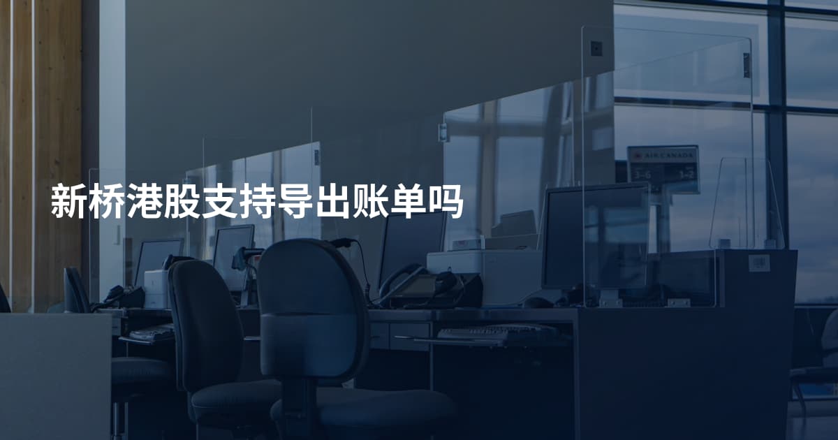 新桥港股支持导出账单吗