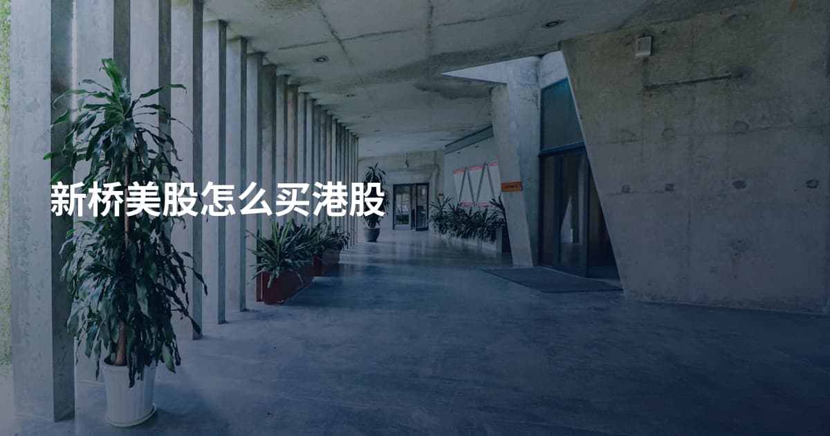 新桥美股怎么买港股