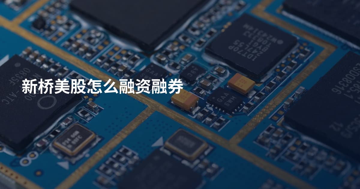 新桥美股怎么融资融券