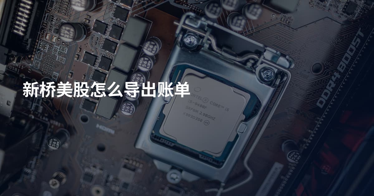新桥美股怎么导出账单