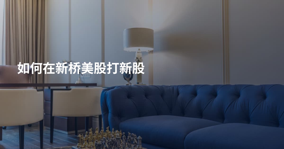 如何在新桥美股打新股