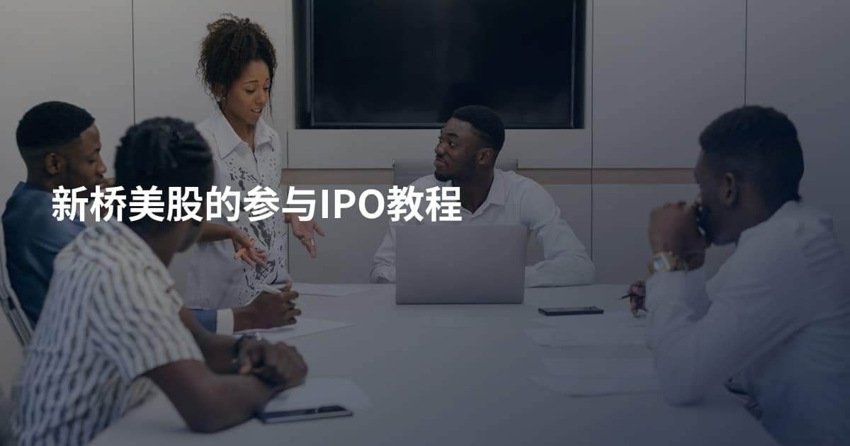 新桥美股的参与IPO教程