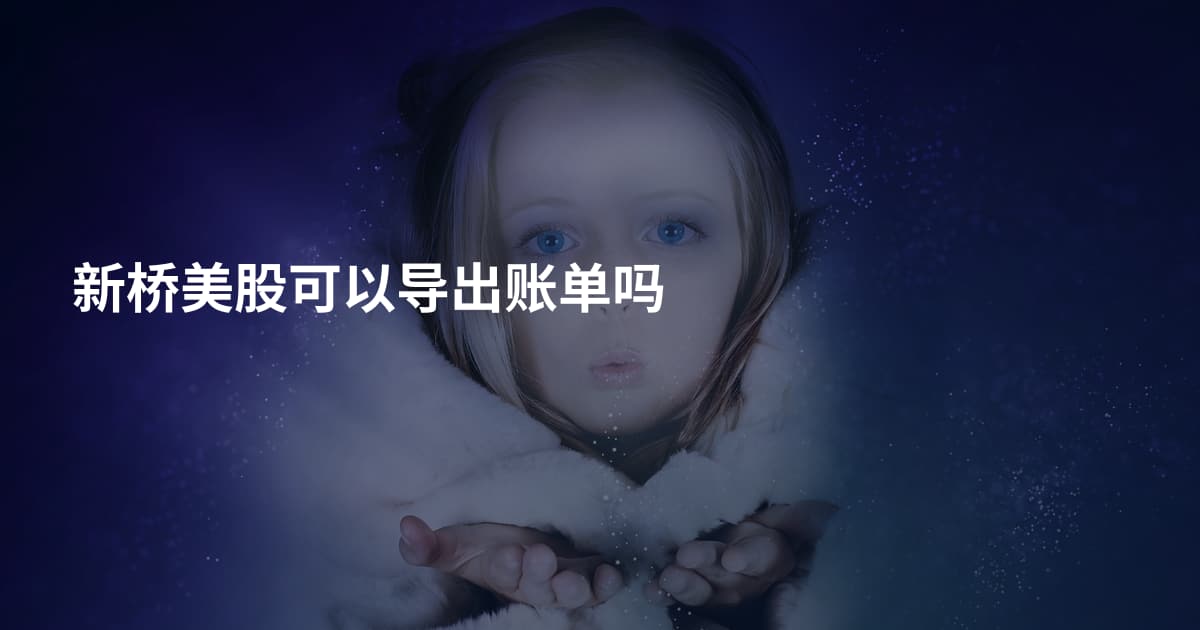 新桥美股可以导出账单吗