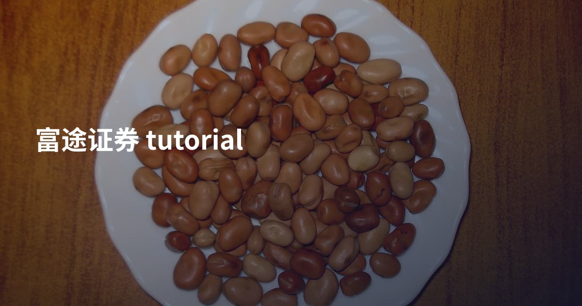 富途证券 tutorial