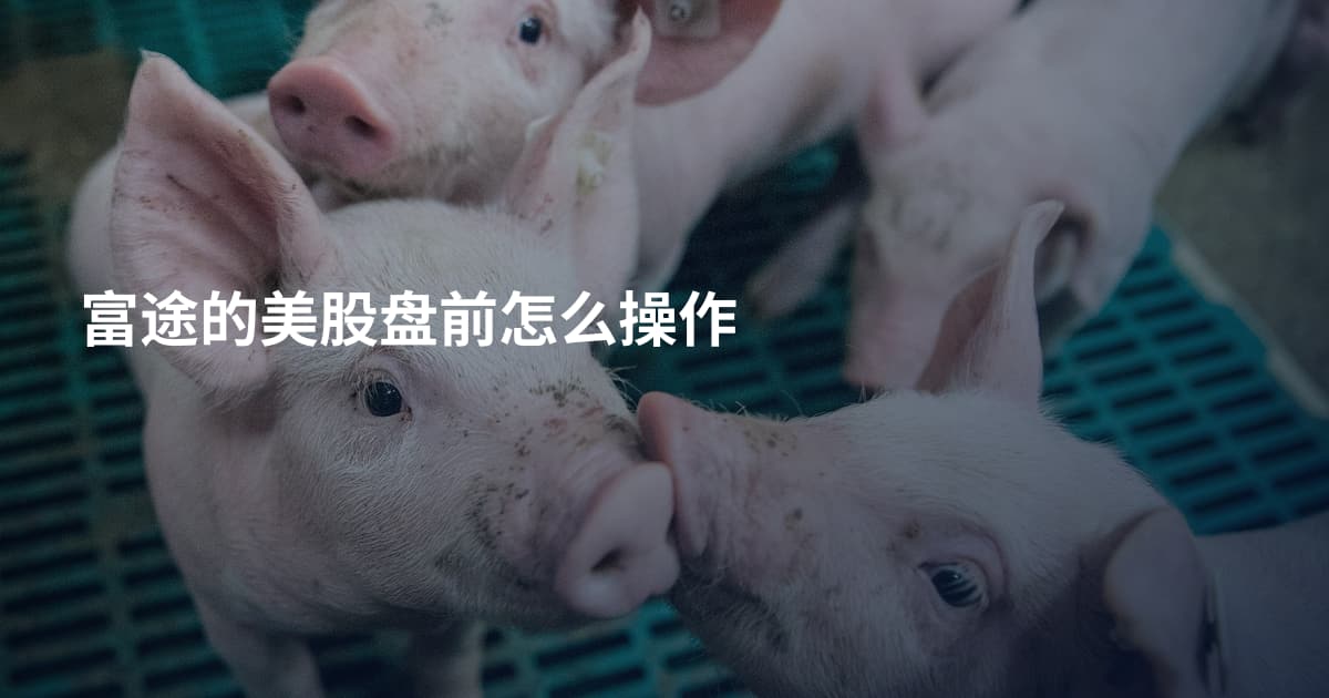 富途的美股盘前怎么操作
