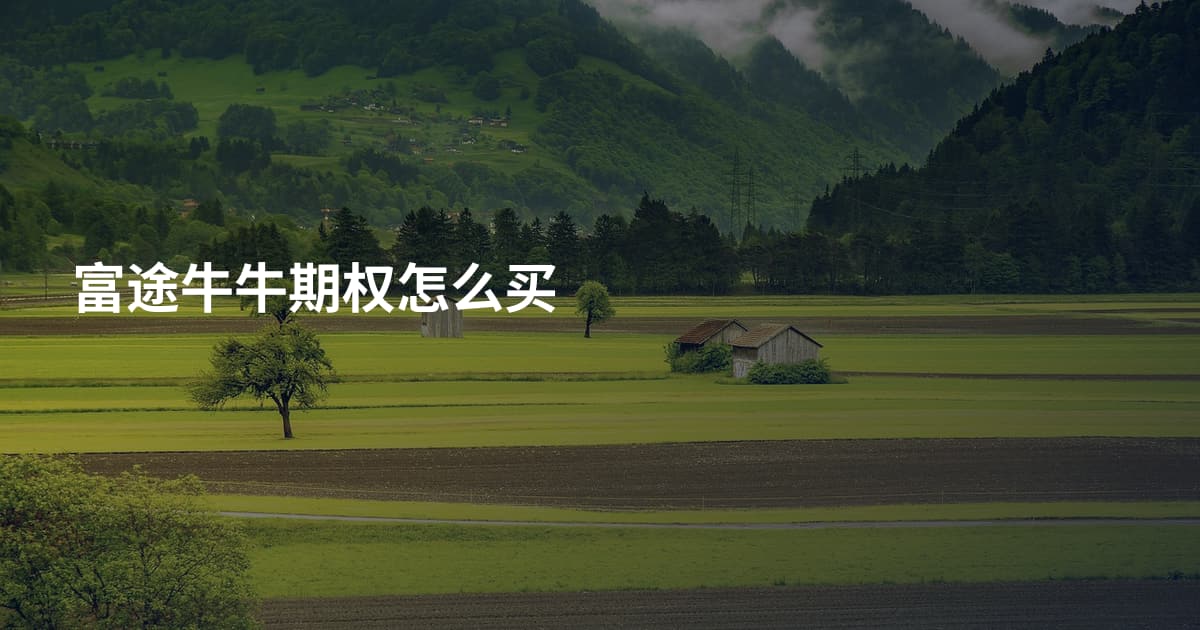 富途牛牛期权怎么买