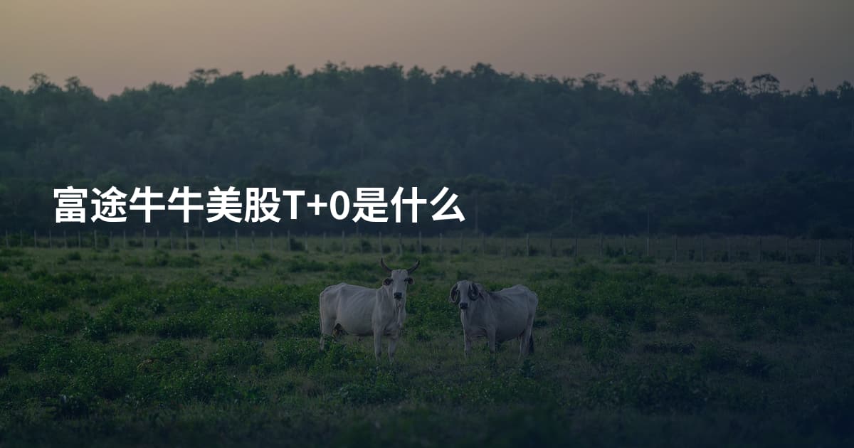 富途牛牛美股T+0是什么