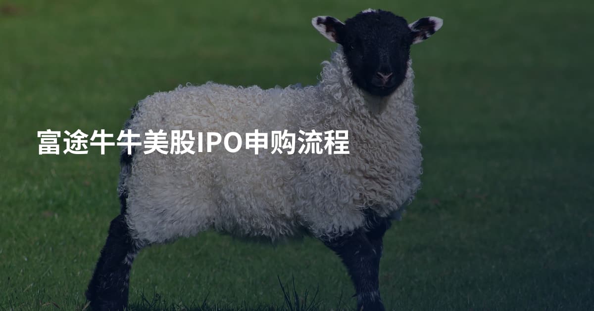 富途牛牛美股IPO申购流程