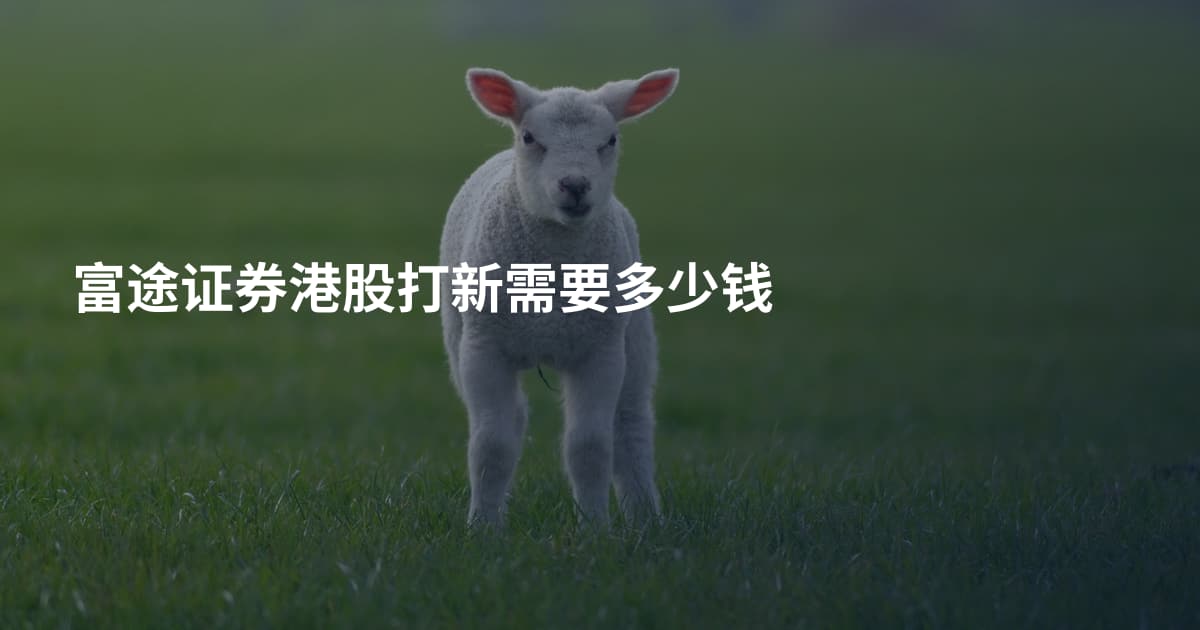 富途证券港股打新需要多少钱