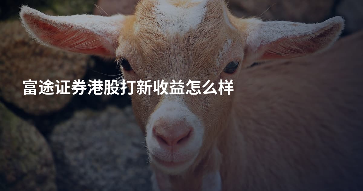 富途证券港股打新收益怎么样