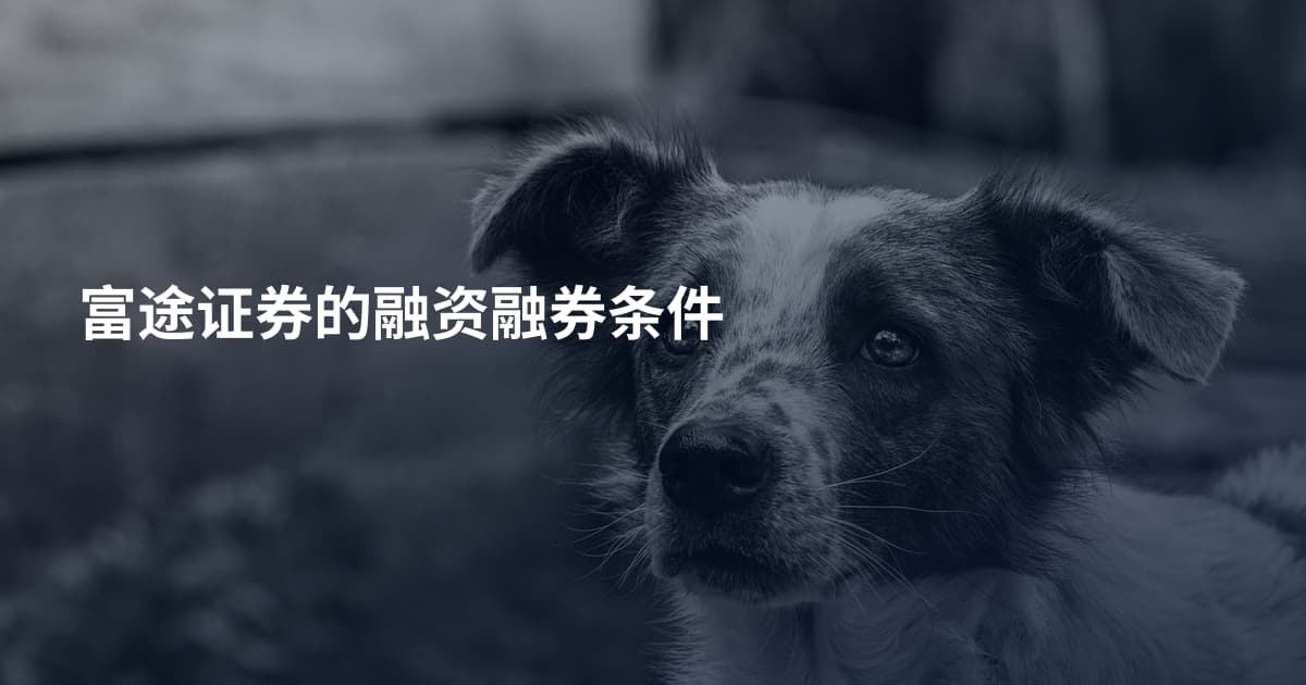 富途证券的融资融券条件