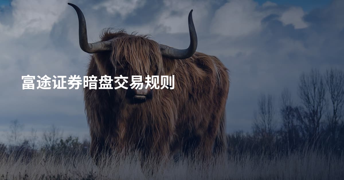 富途证券暗盘交易规则
