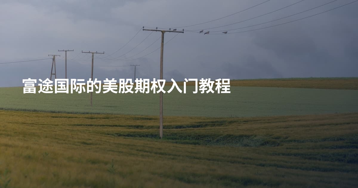 富途国际的美股期权入门教程