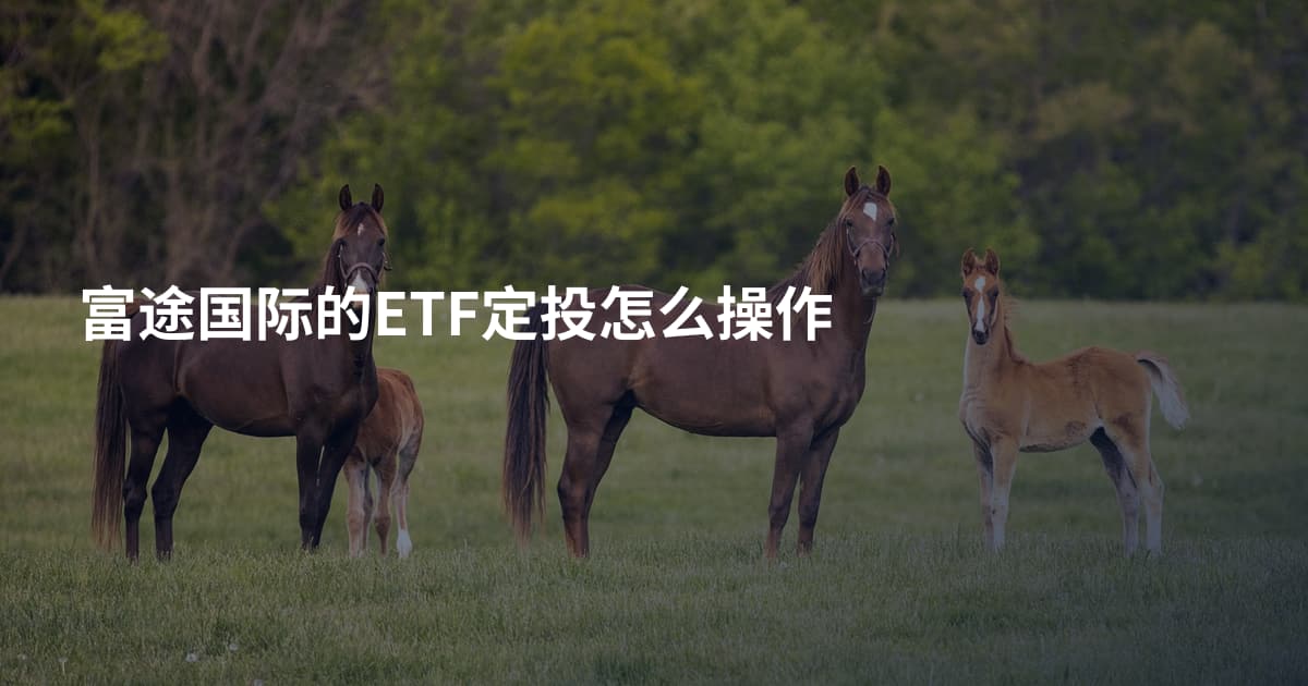 富途国际的ETF定投怎么操作