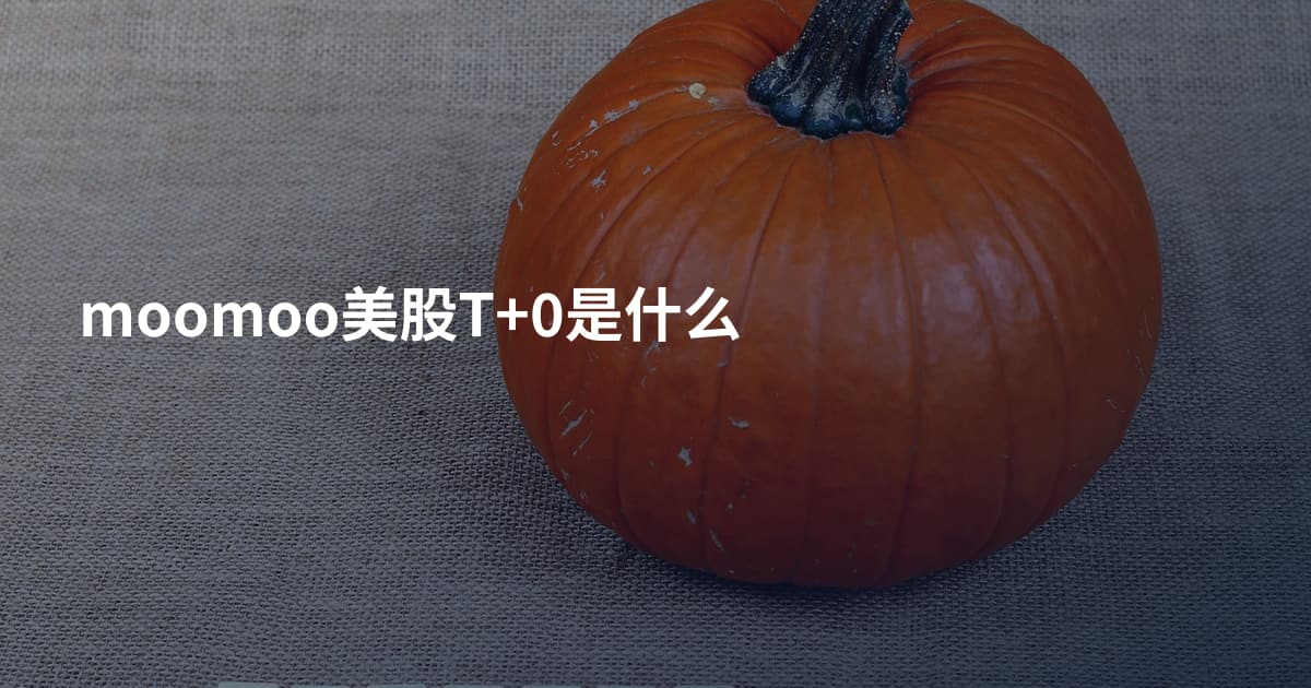 moomoo美股T+0是什么