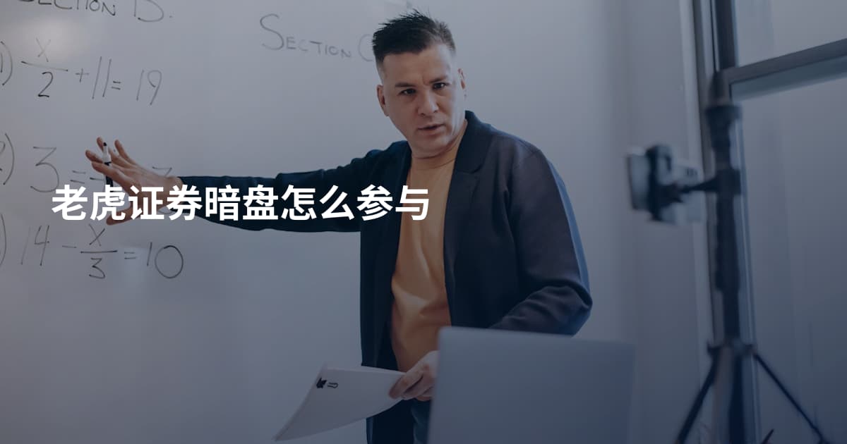 老虎证券暗盘怎么参与